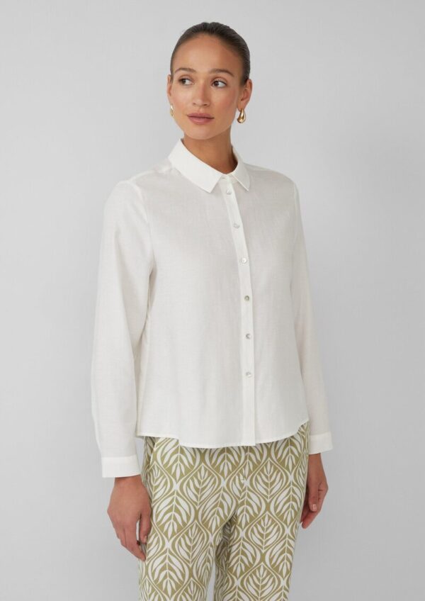 Hemdbluse aus Leinenmix