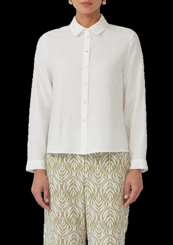 Hemdbluse aus Leinenmix