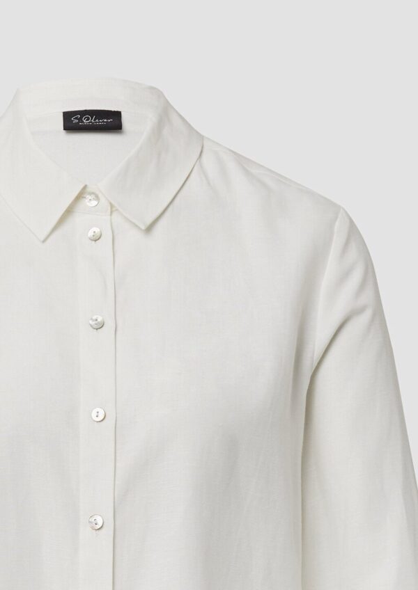 Hemdbluse aus Leinenmix