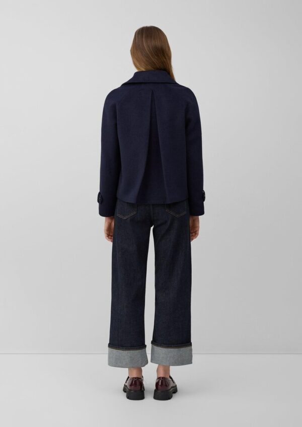 Kurze Cabanjacke aus Wollmix mit Rückenfalte