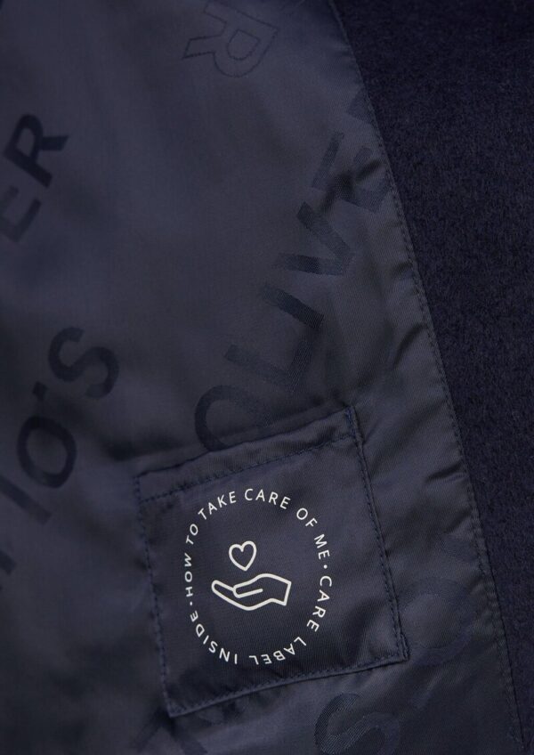 Kurze Cabanjacke aus Wollmix mit Rückenfalte