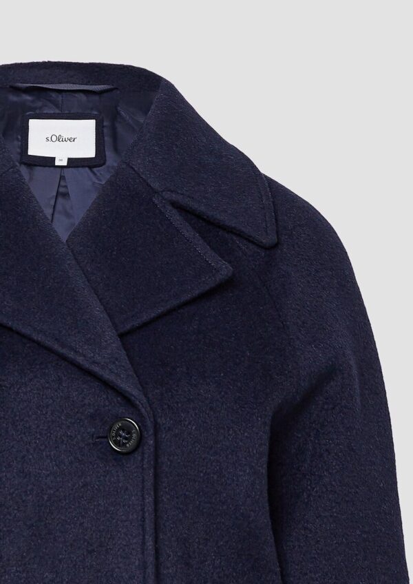 Kurze Cabanjacke aus Wollmix mit Rückenfalte