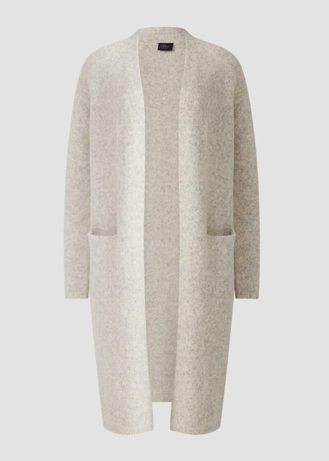 Softer Long-Cardigan aus Wollmix