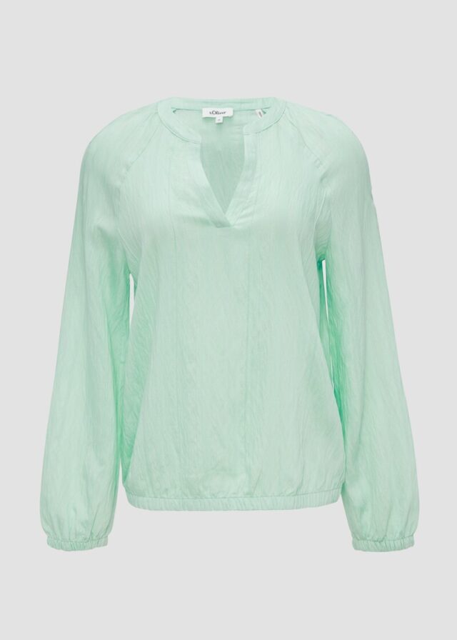 Bluse mit Strukturstreifen