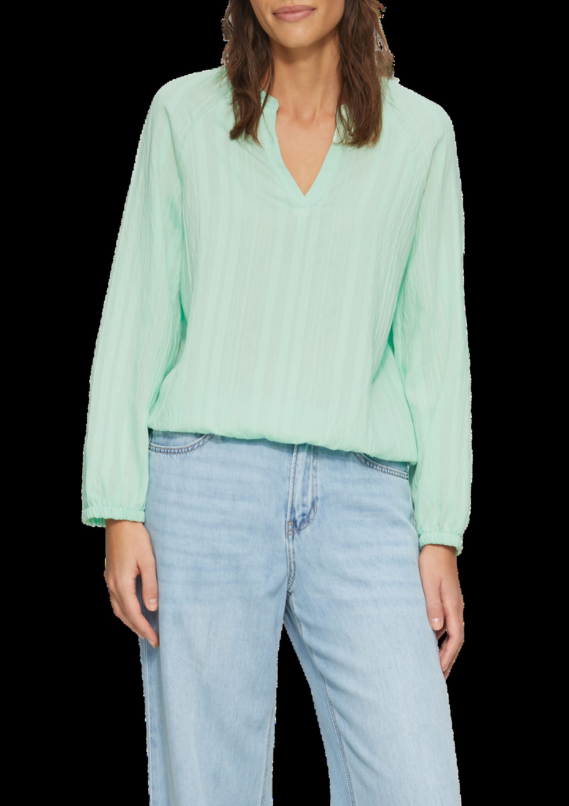 Bluse mit Strukturstreifen