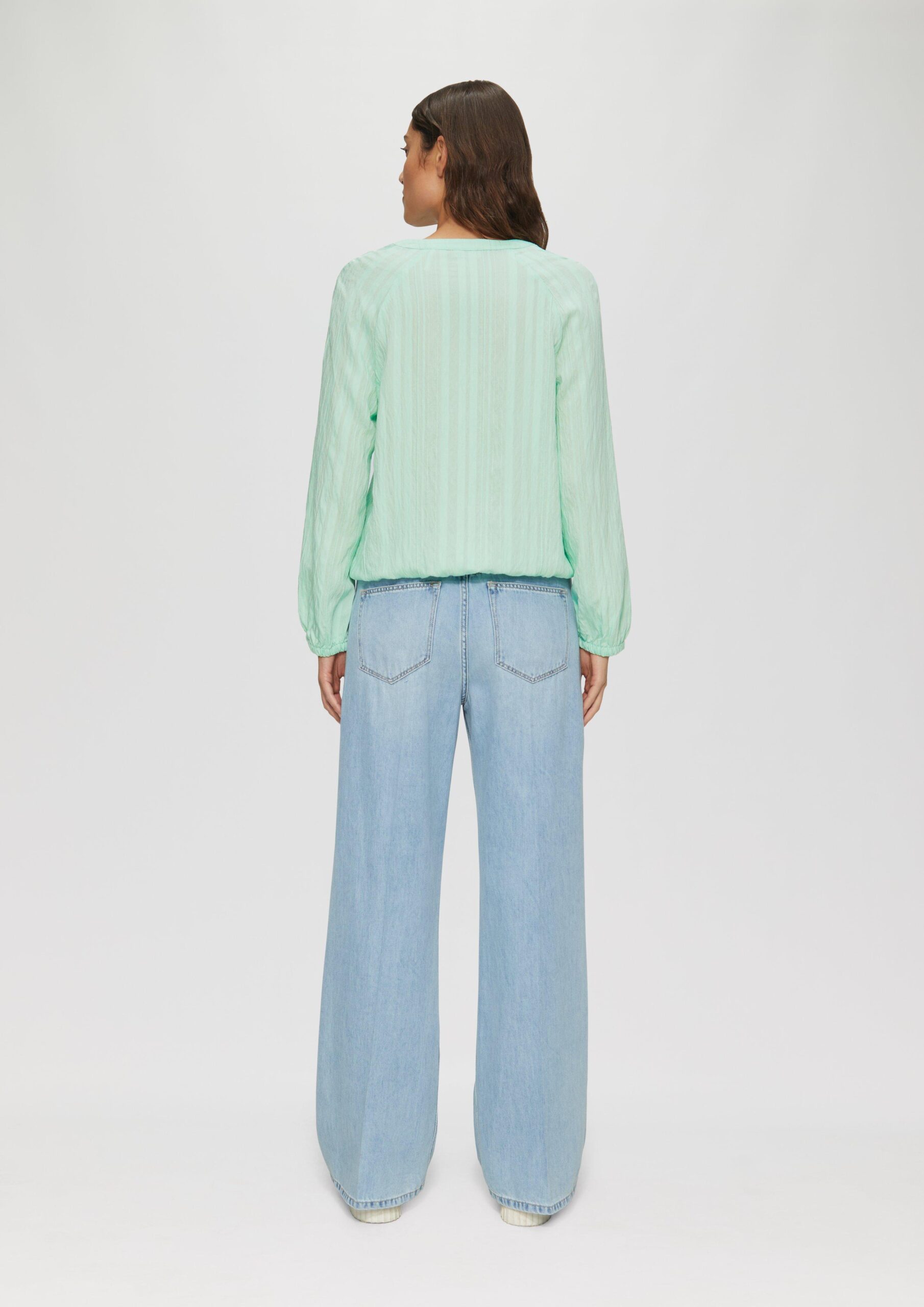 Bluse mit Strukturstreifen