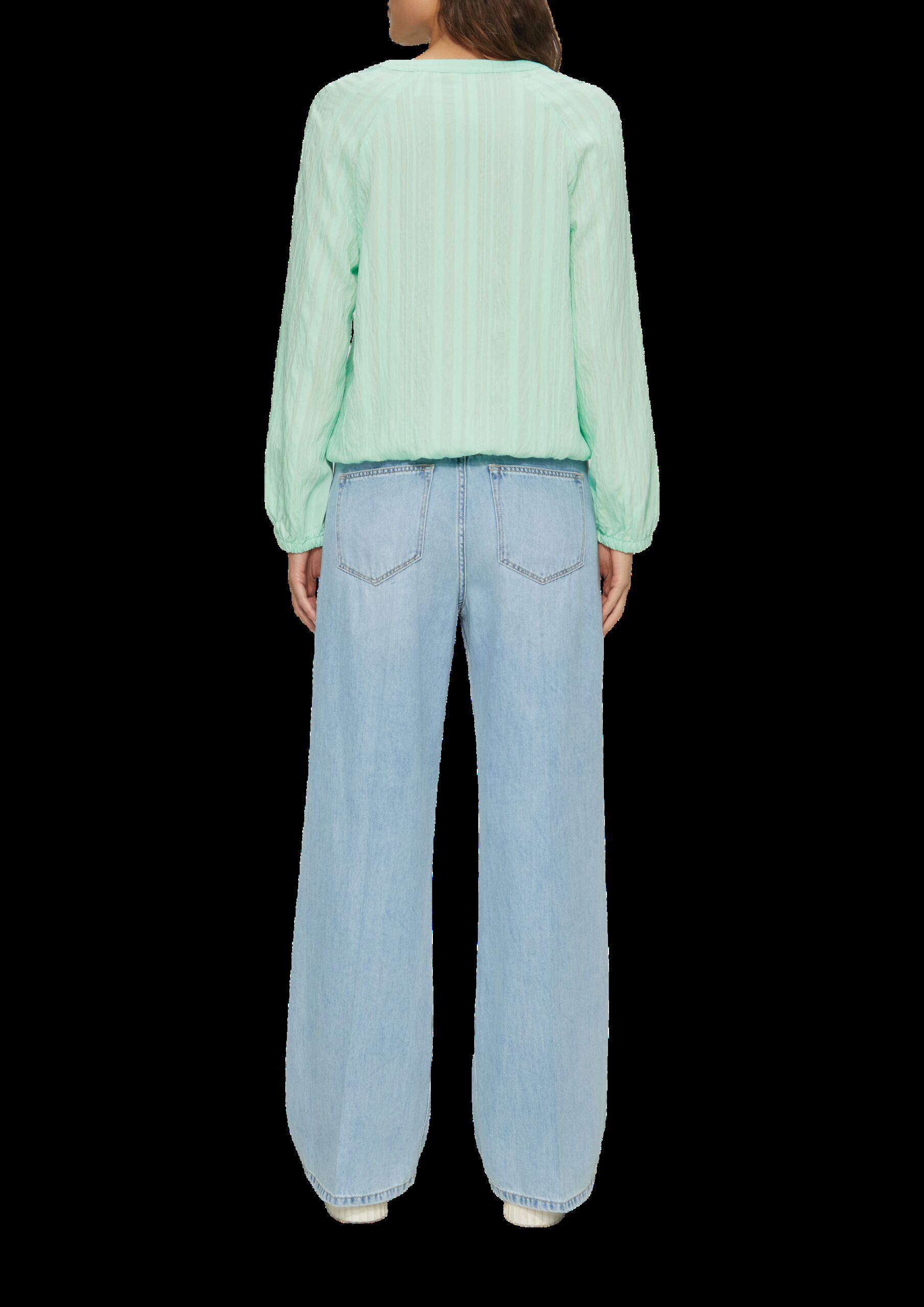 Bluse mit Strukturstreifen