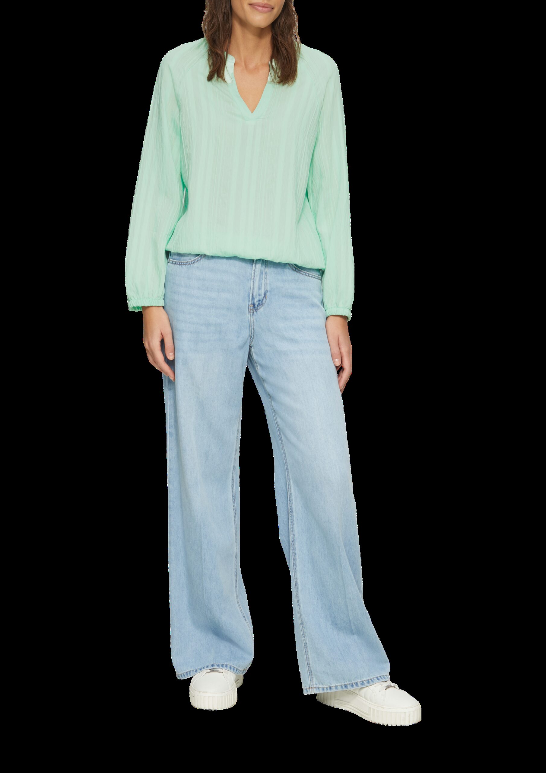 Bluse mit Strukturstreifen