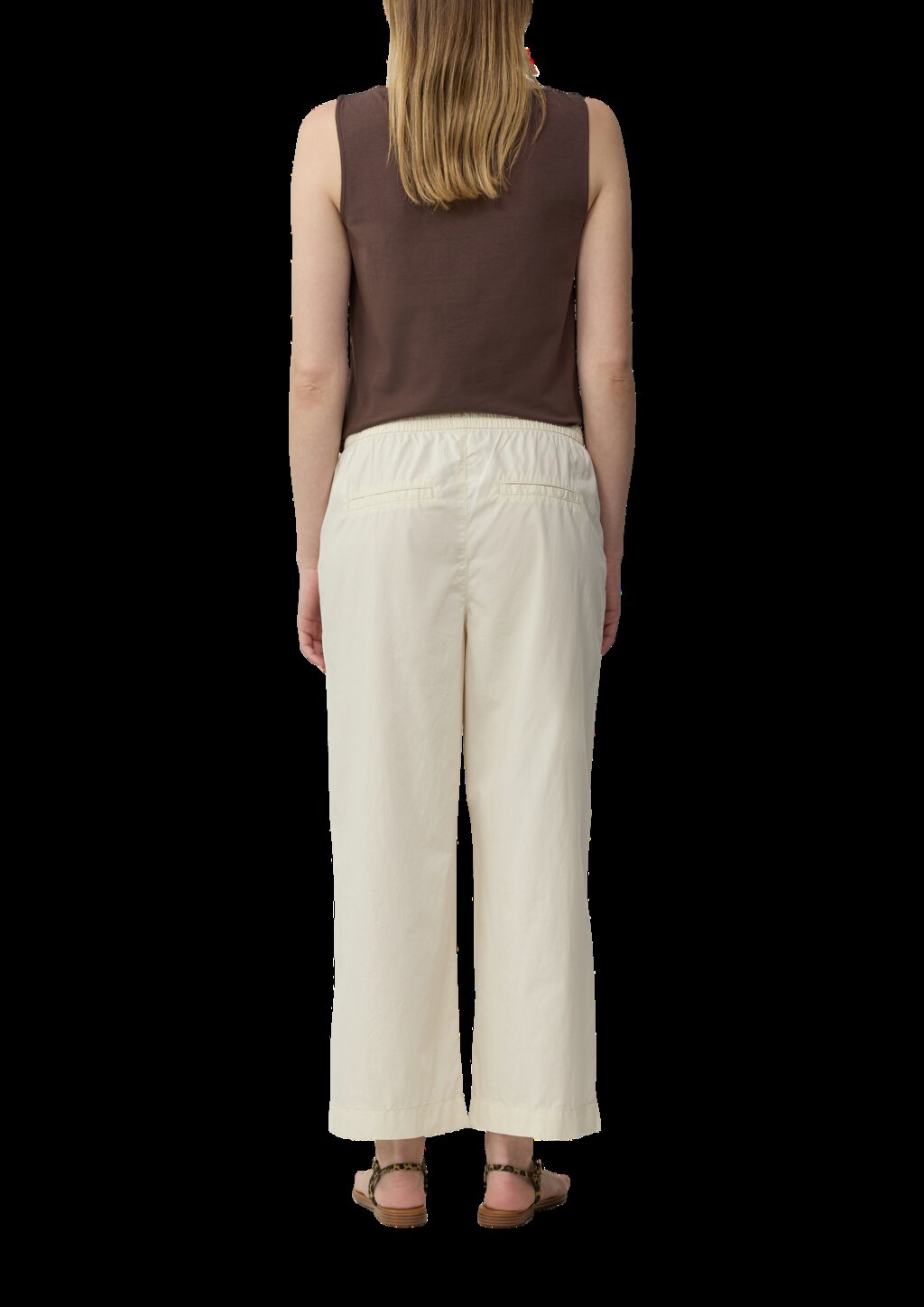 Top aus Baumwollmix mit U-Boot-Ausschnitt