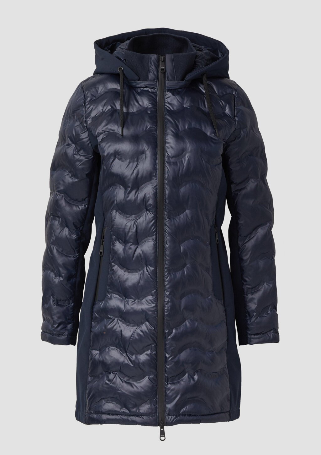 Softshell-Mantel mit Stehkragen