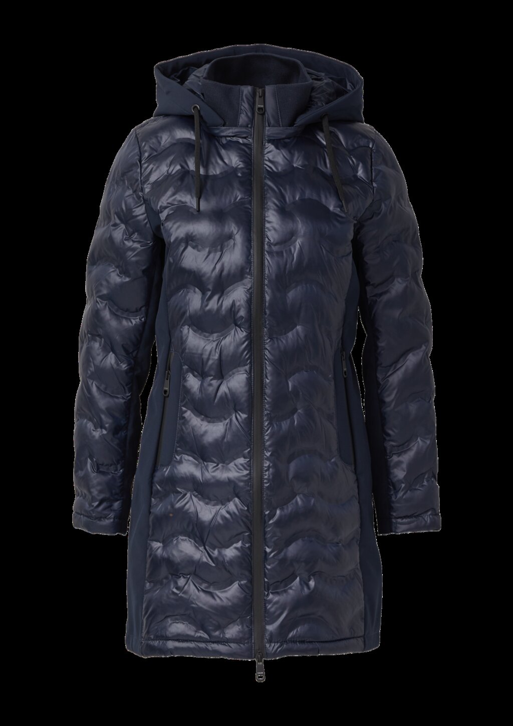 Softshell-Mantel mit Stehkragen