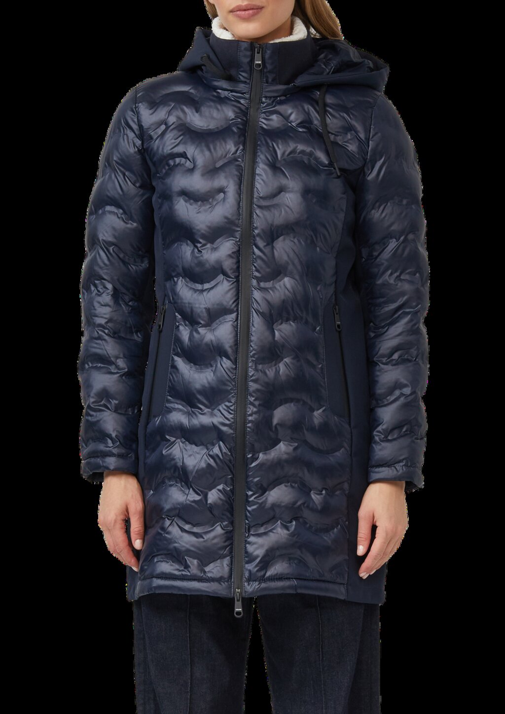 Softshell-Mantel mit Stehkragen