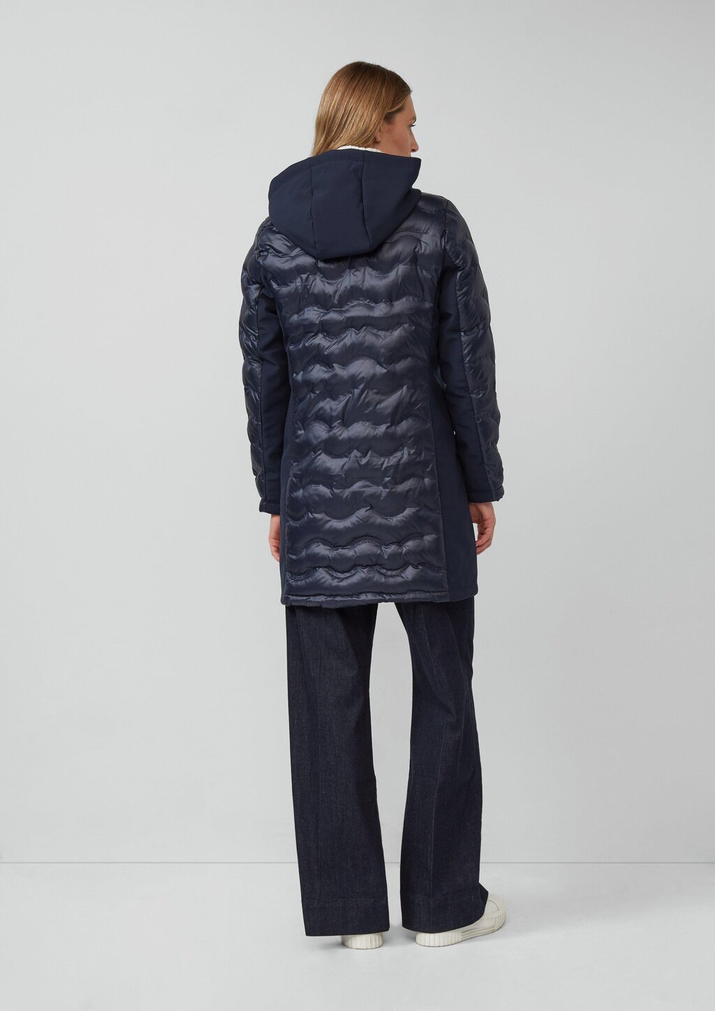 Softshell-Mantel mit Stehkragen