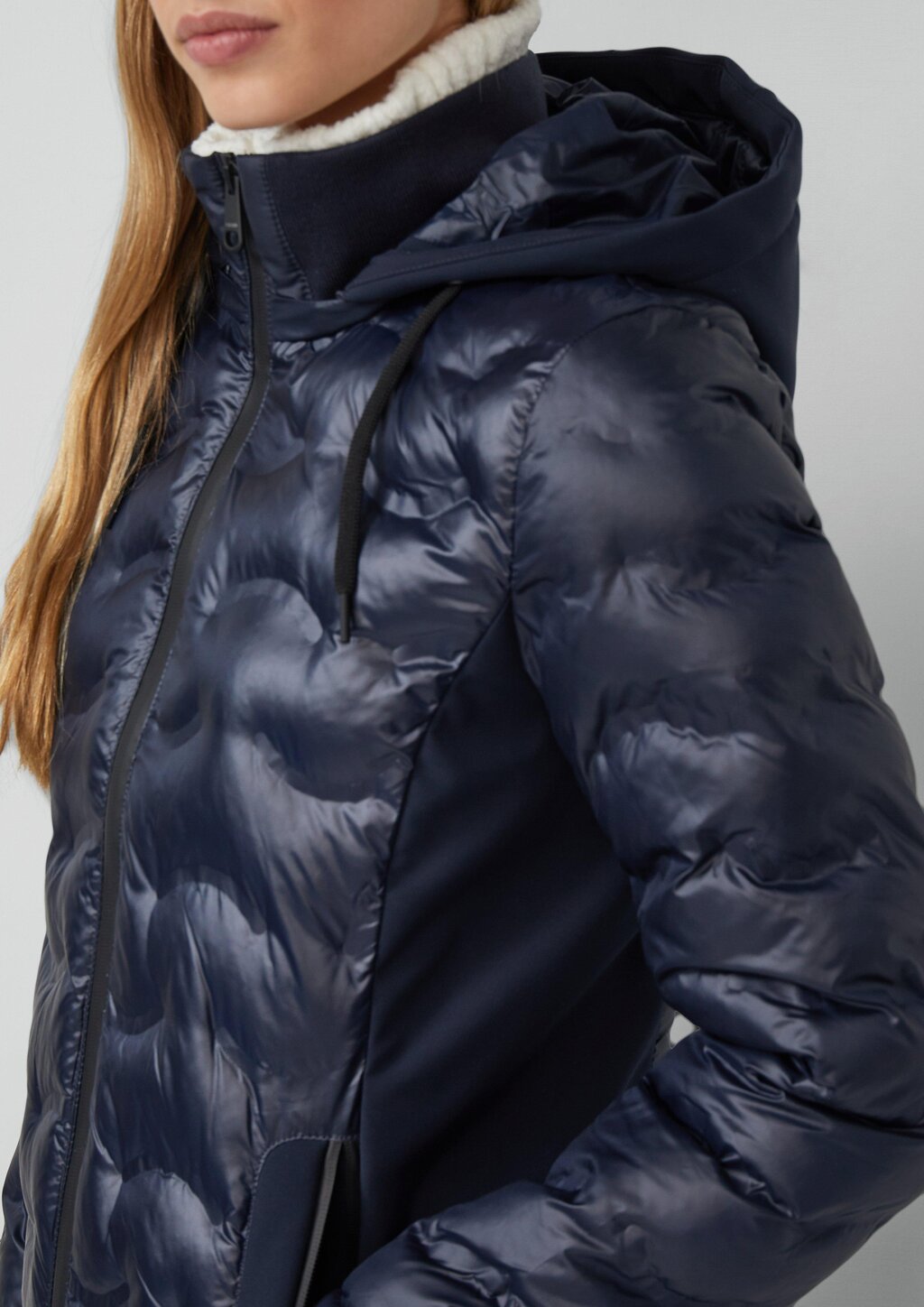 Softshell-Mantel mit Stehkragen