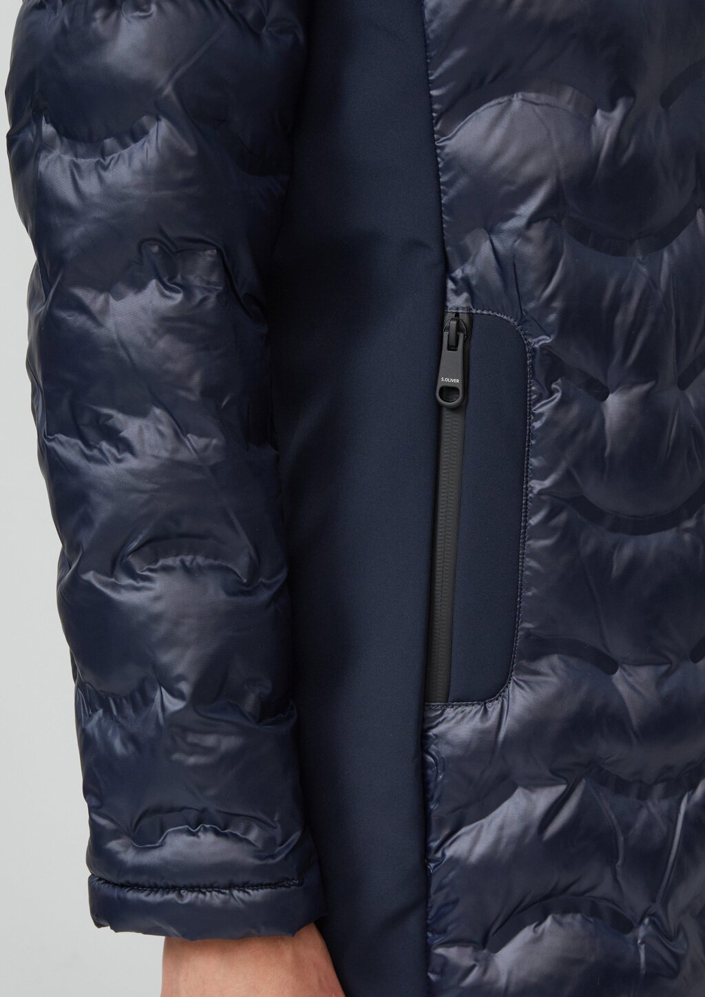 Softshell-Mantel mit Stehkragen