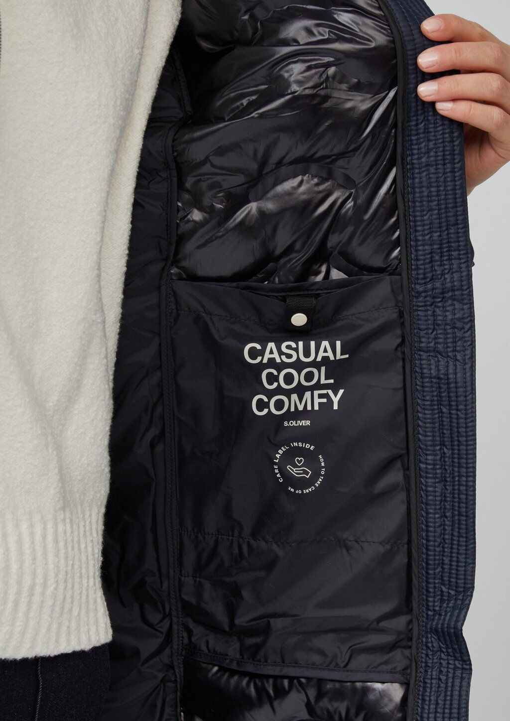 Softshell-Mantel mit Stehkragen