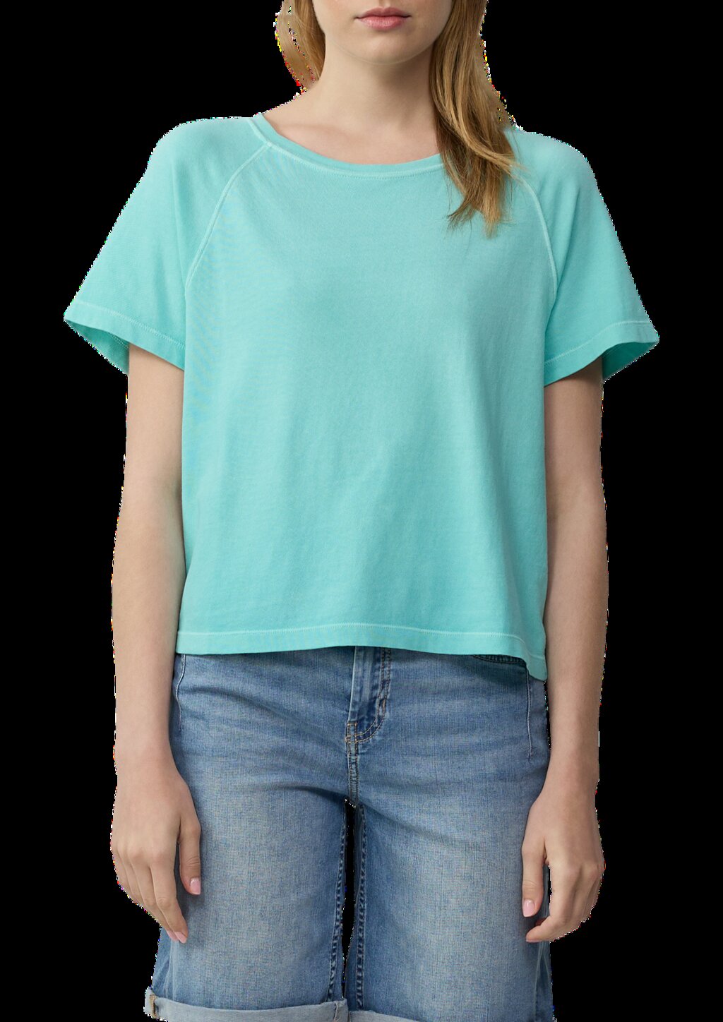 Baumwoll-T-Shirt im Relaxed Fit mit Raglanärmeln