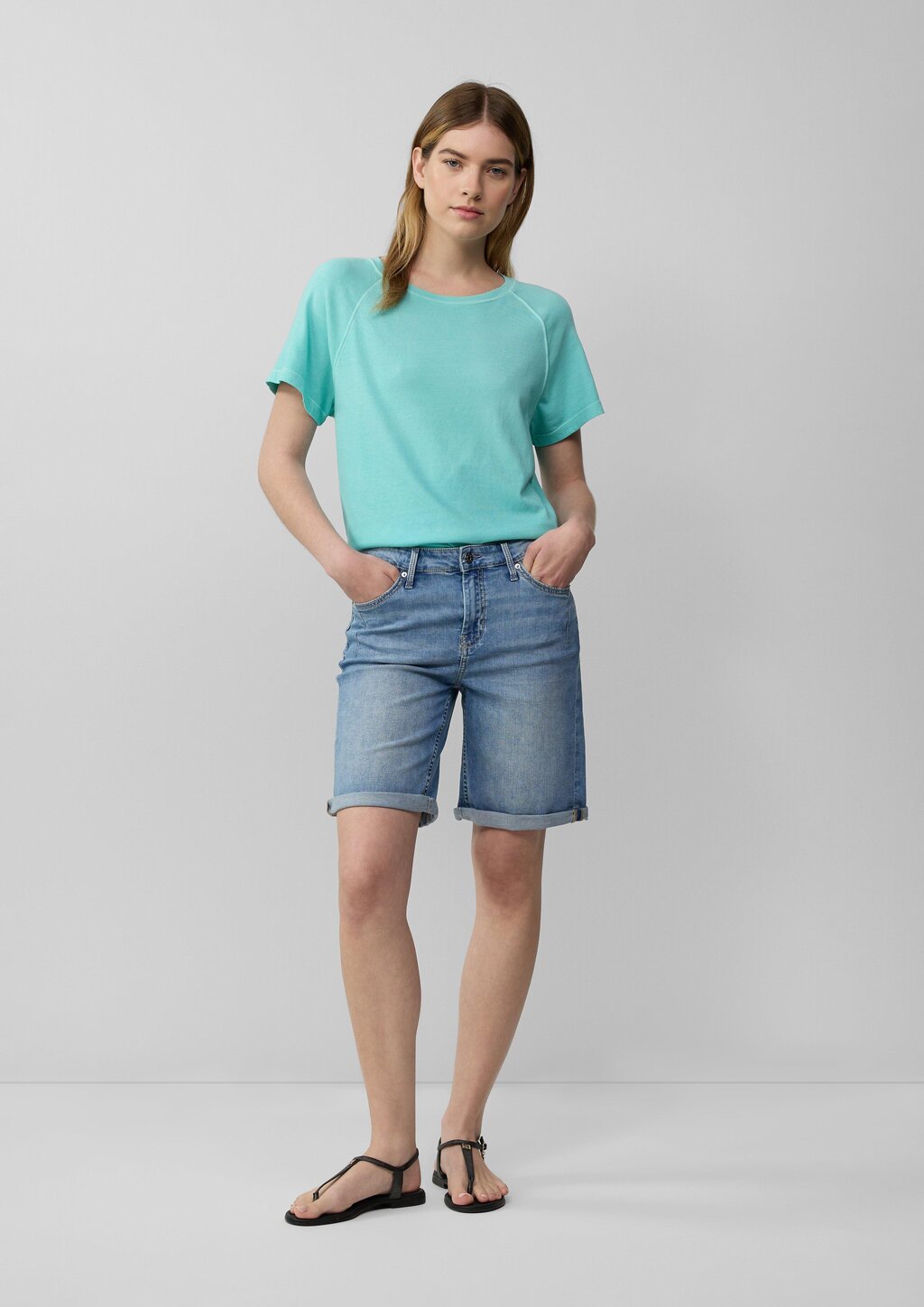 Baumwoll-T-Shirt im Relaxed Fit mit Raglanärmeln