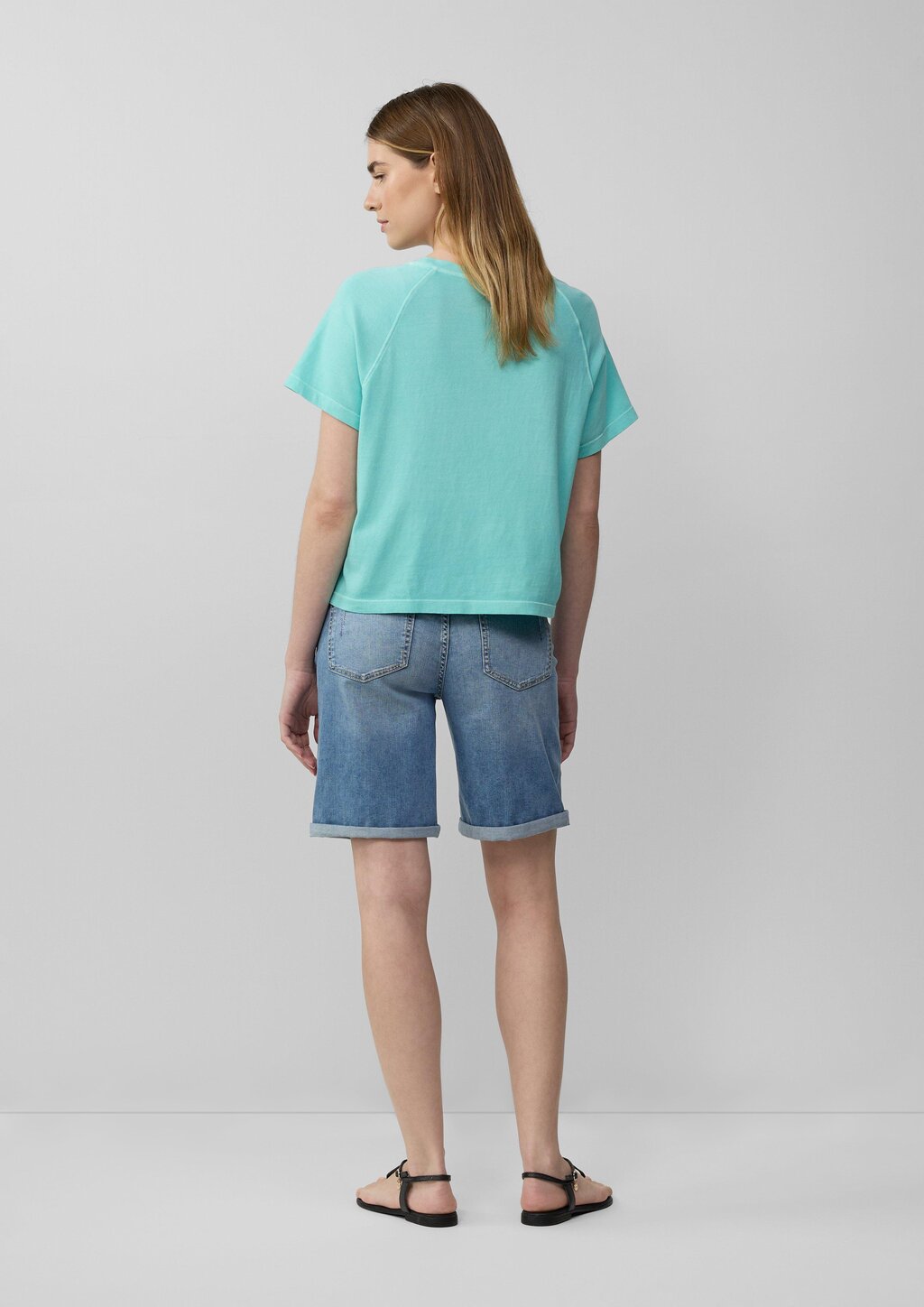 Baumwoll-T-Shirt im Relaxed Fit mit Raglanärmeln