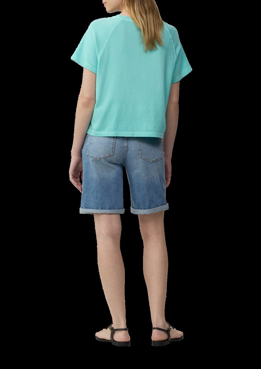 Baumwoll-T-Shirt im Relaxed Fit mit Raglanärmeln