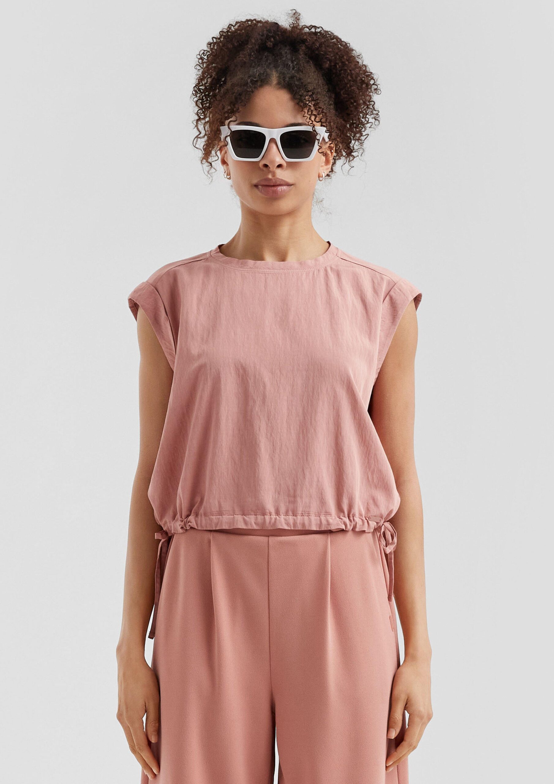 Verkürztes Blusentop mit Tunnelzug