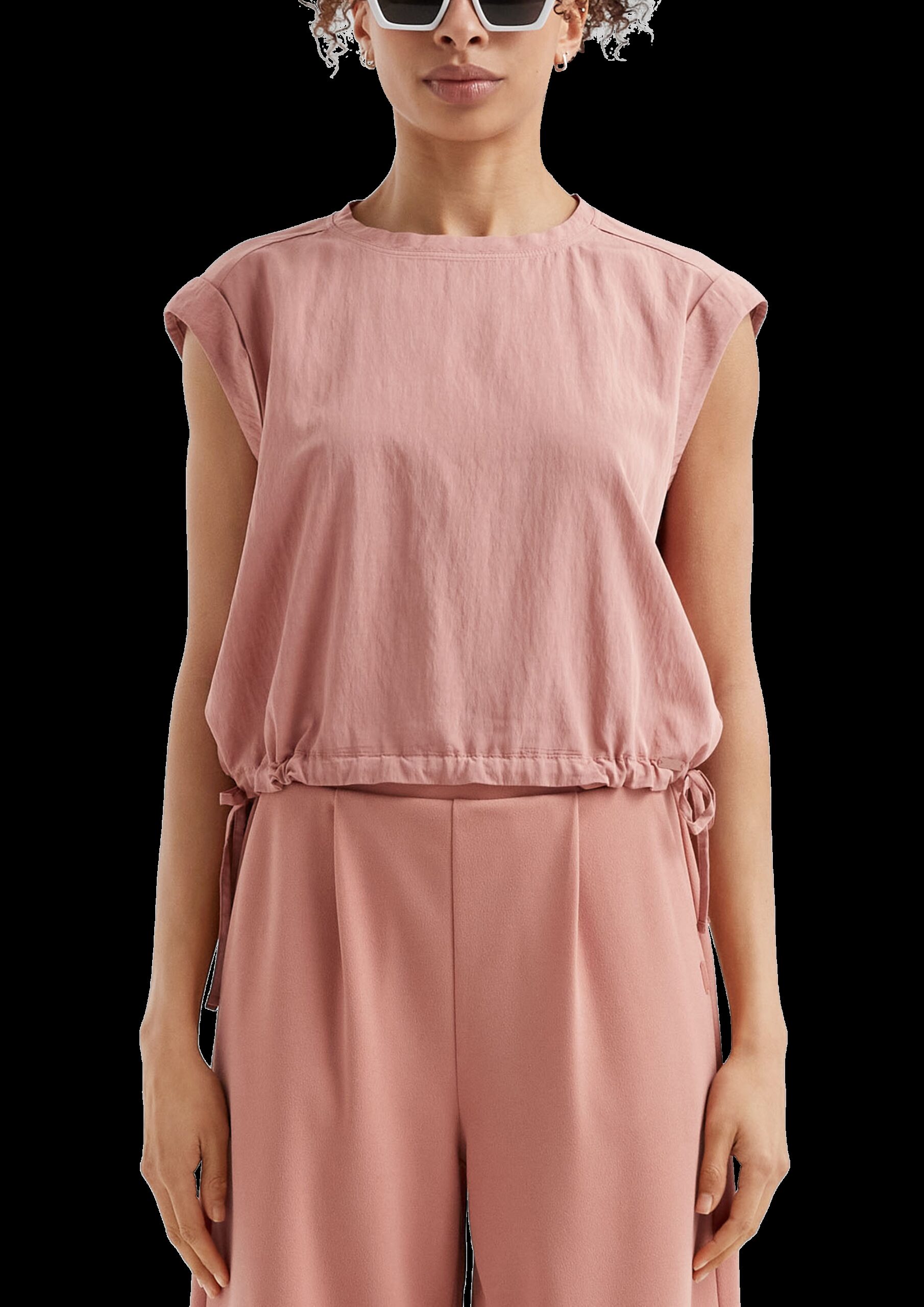 Verkürztes Blusentop mit Tunnelzug