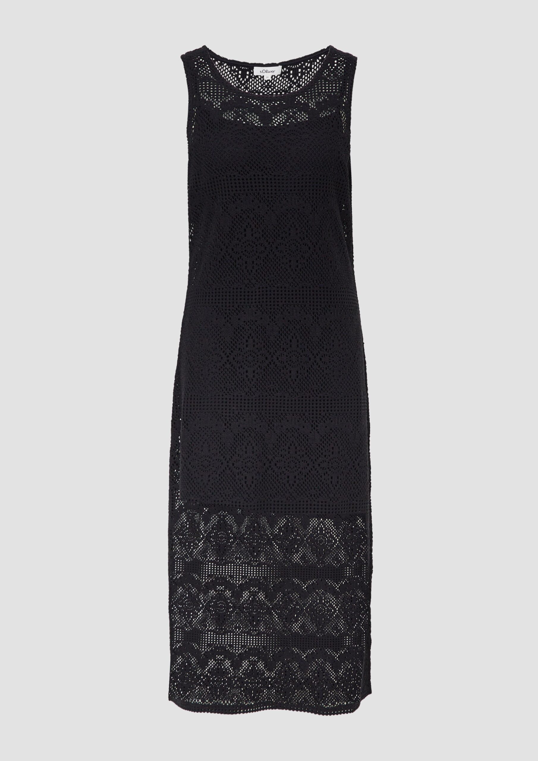 Häkel-Kleid mit Jerseyfutter