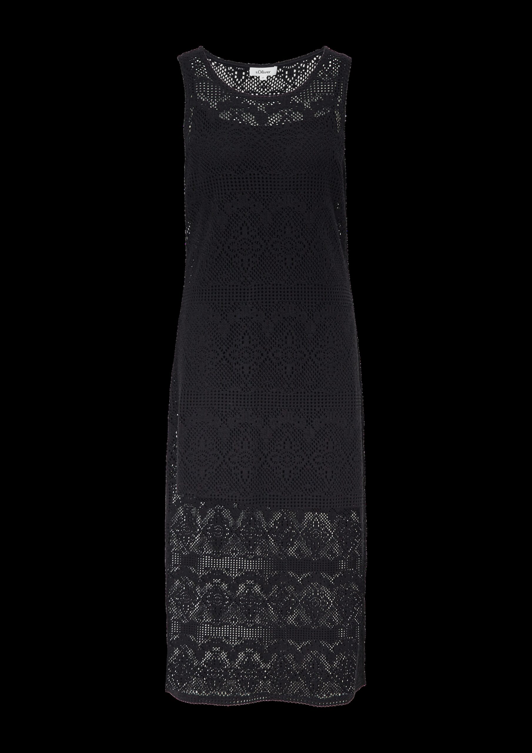 Häkel-Kleid mit Jerseyfutter