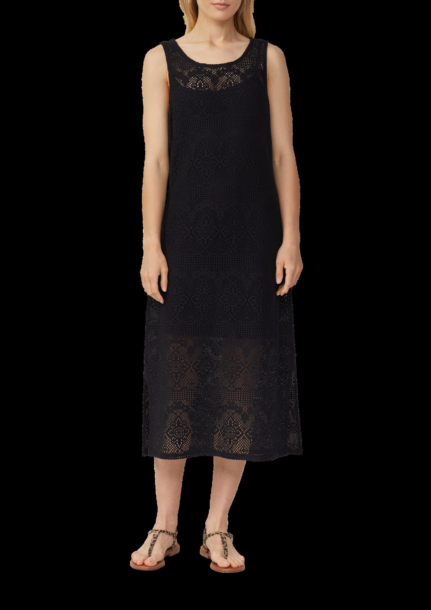 Häkel-Kleid mit Jerseyfutter