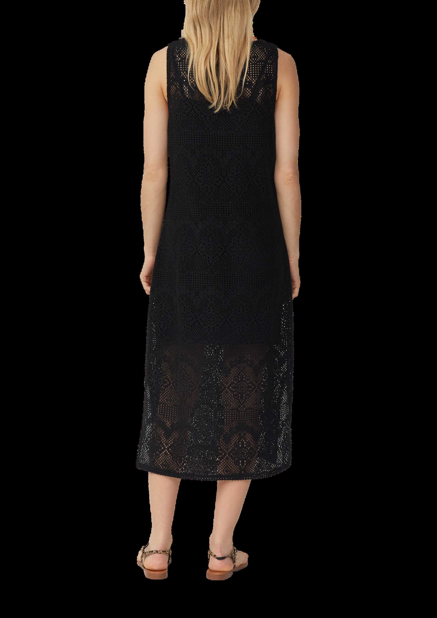 Häkel-Kleid mit Jerseyfutter