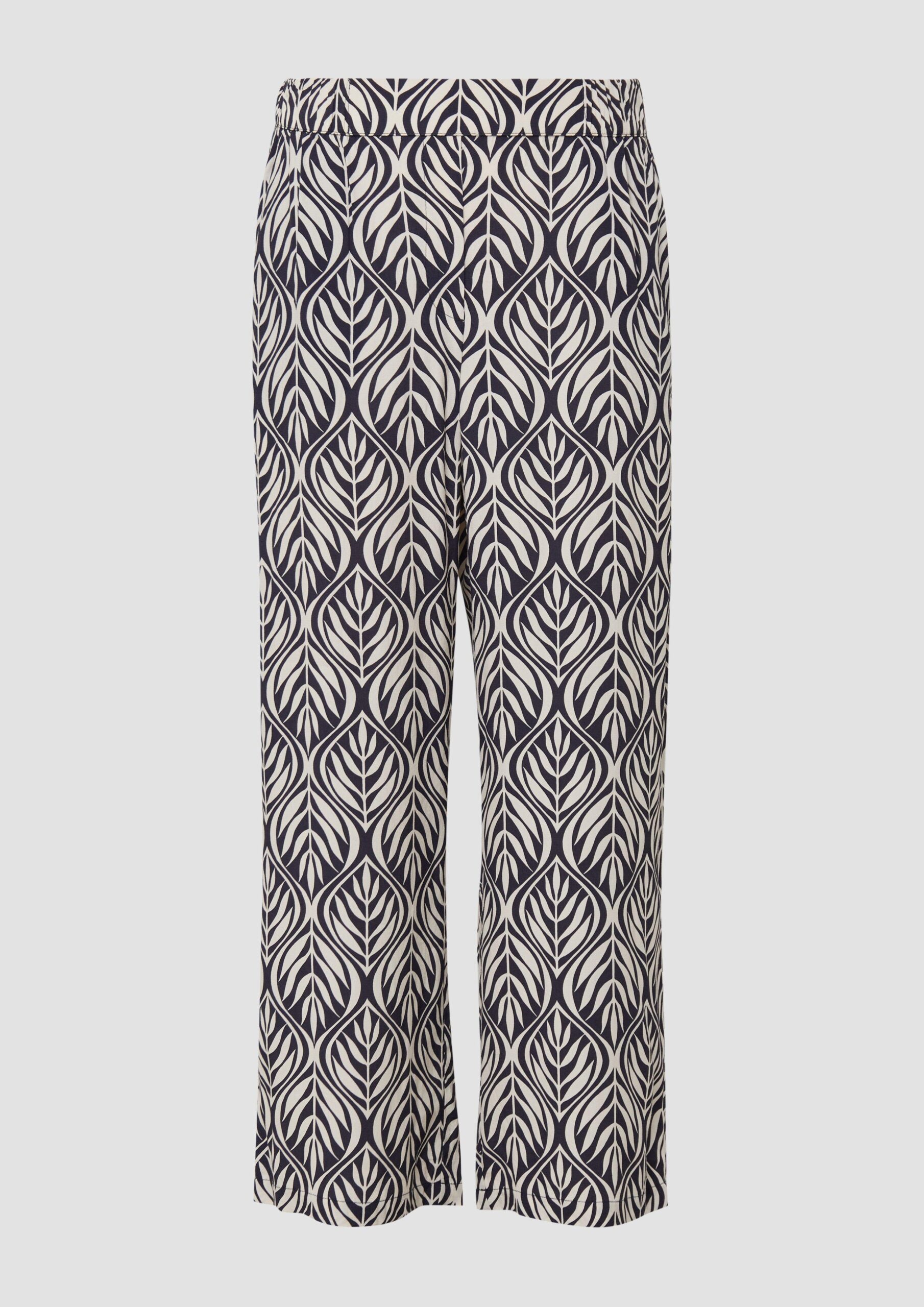 Culotte aus Viskose mit All-over-Print