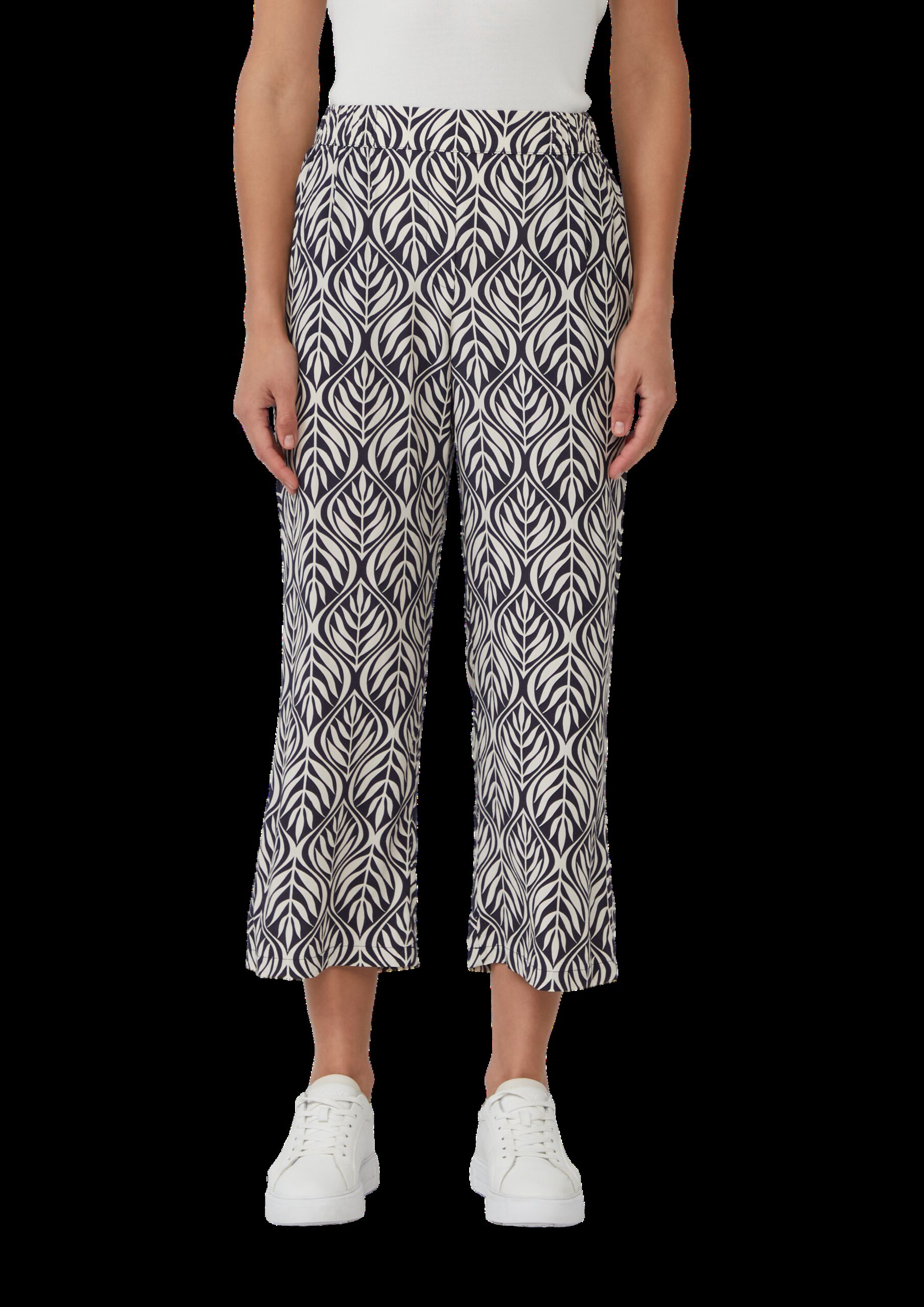 Culotte aus Viskose mit All-over-Print