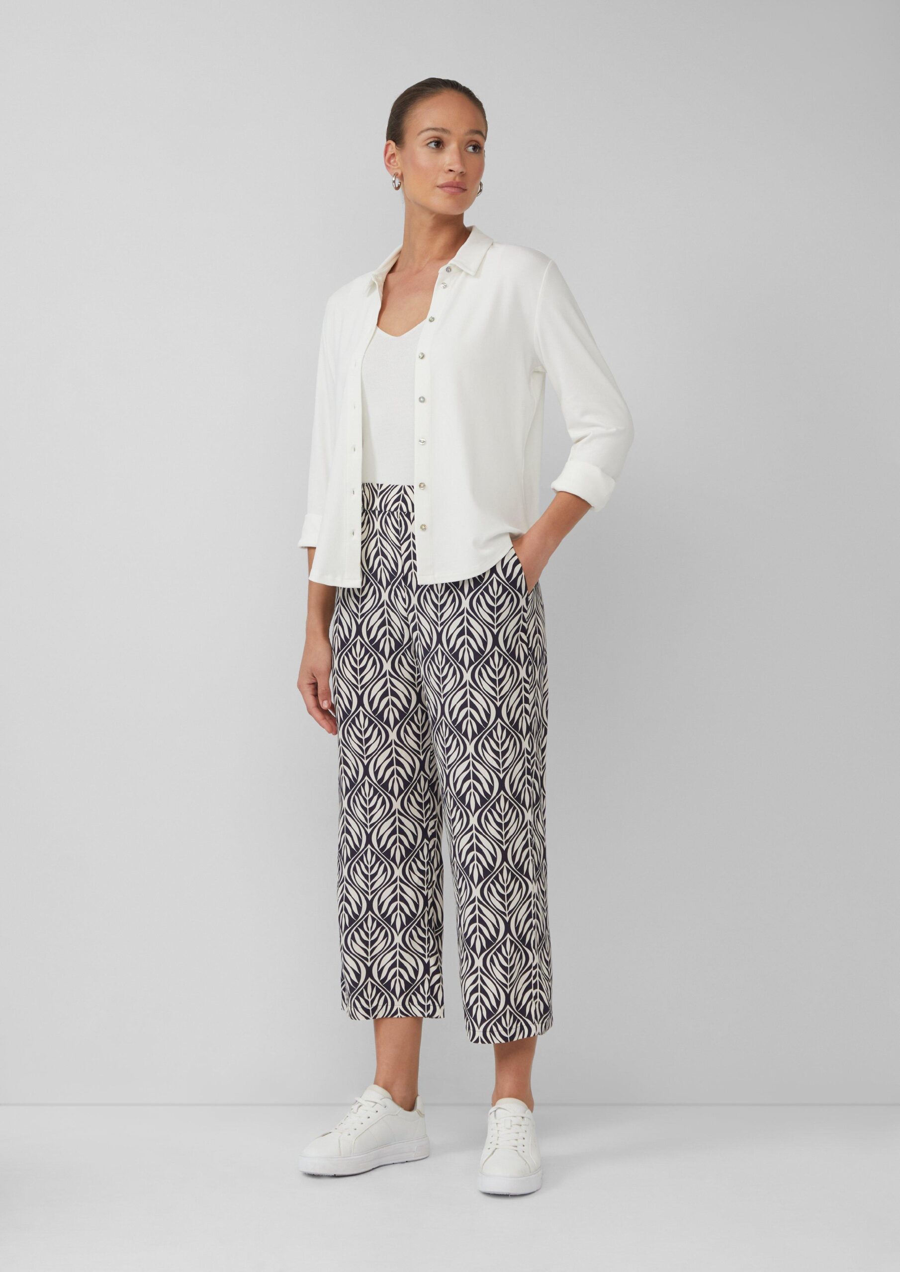 Culotte aus Viskose mit All-over-Print