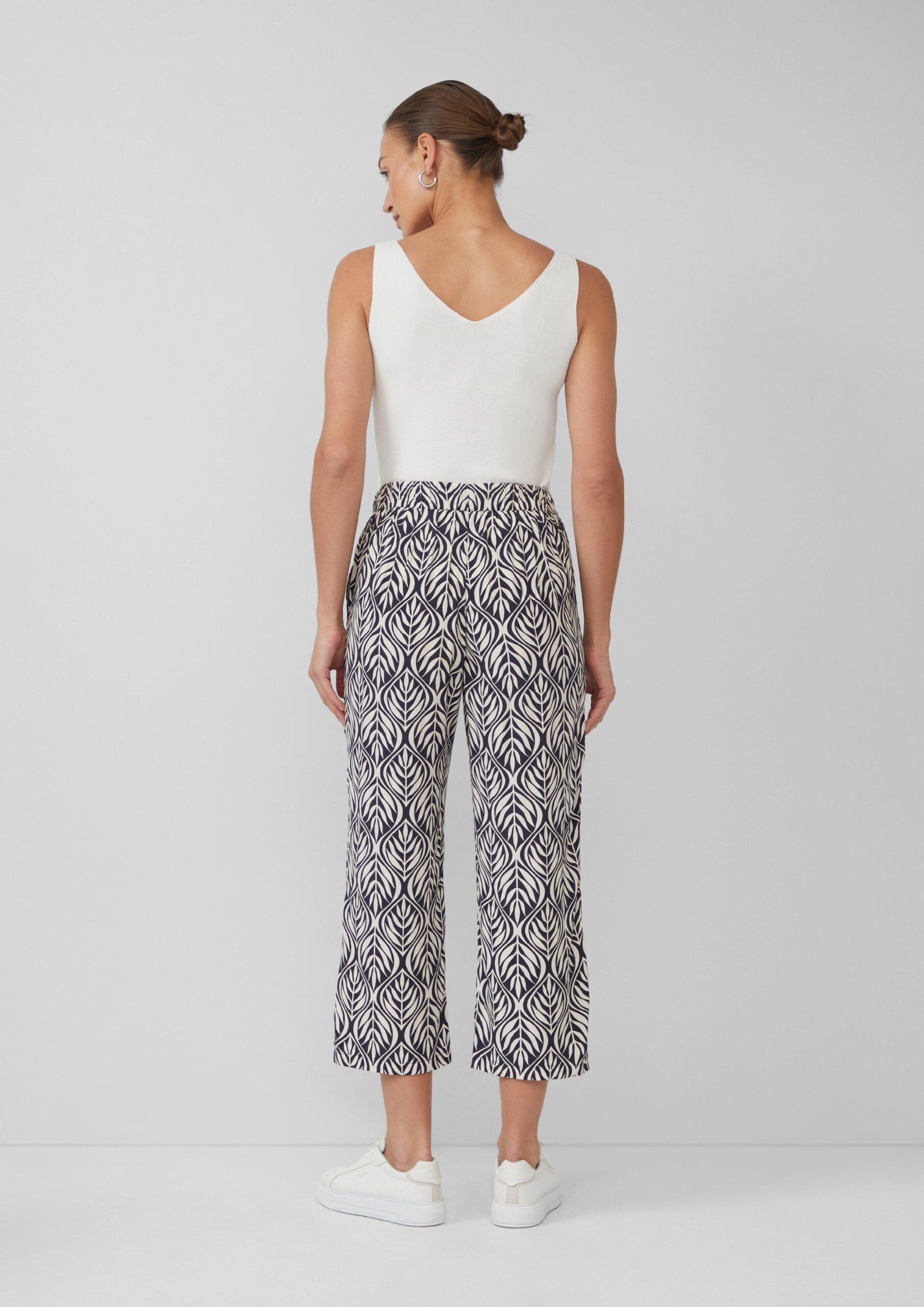 Culotte aus Viskose mit All-over-Print