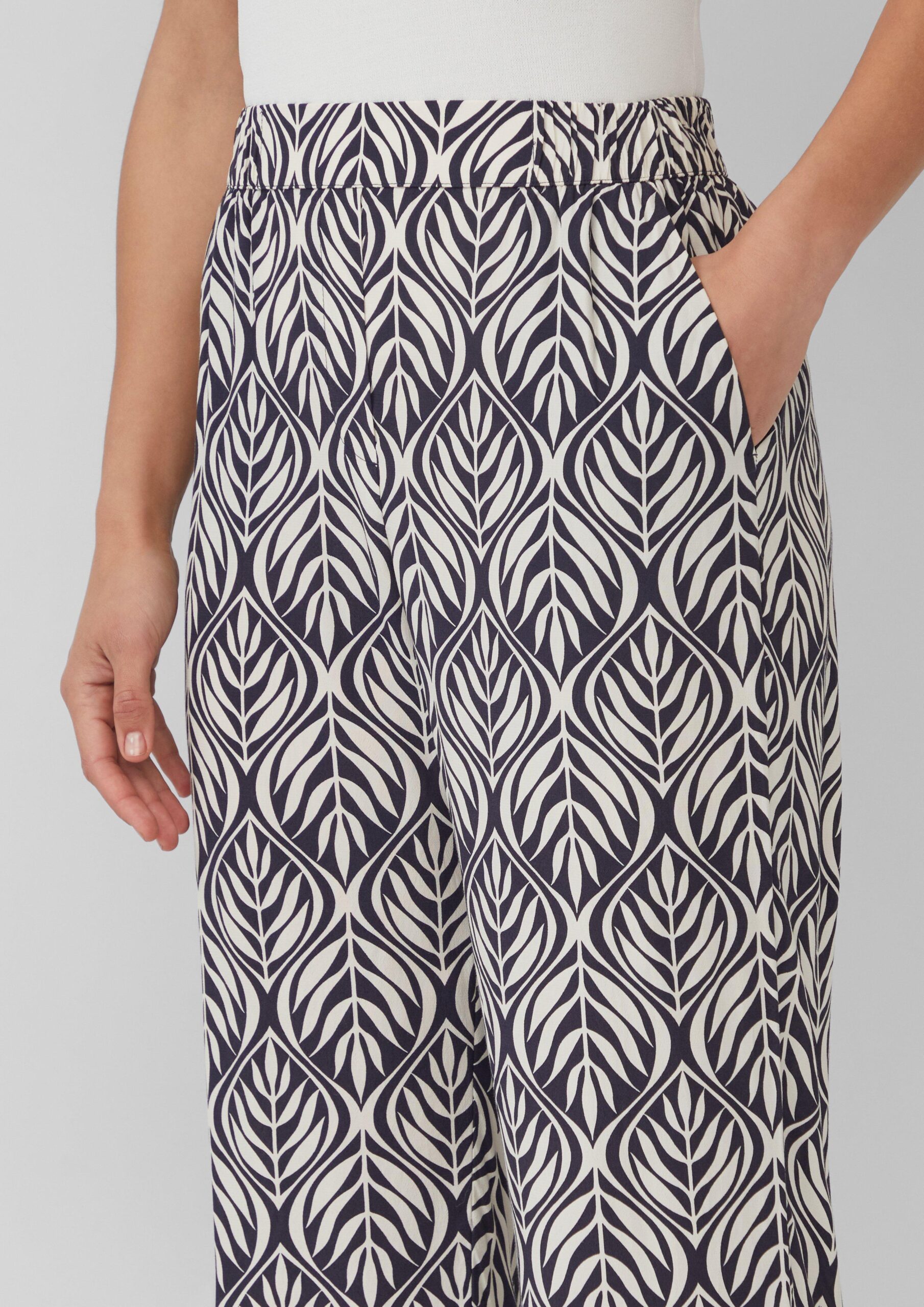 Culotte aus Viskose mit All-over-Print