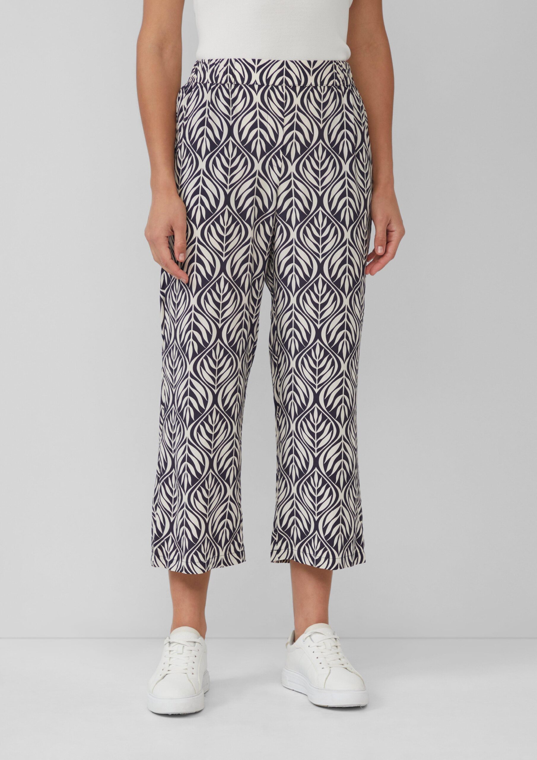 Culotte aus Viskose mit All-over-Print