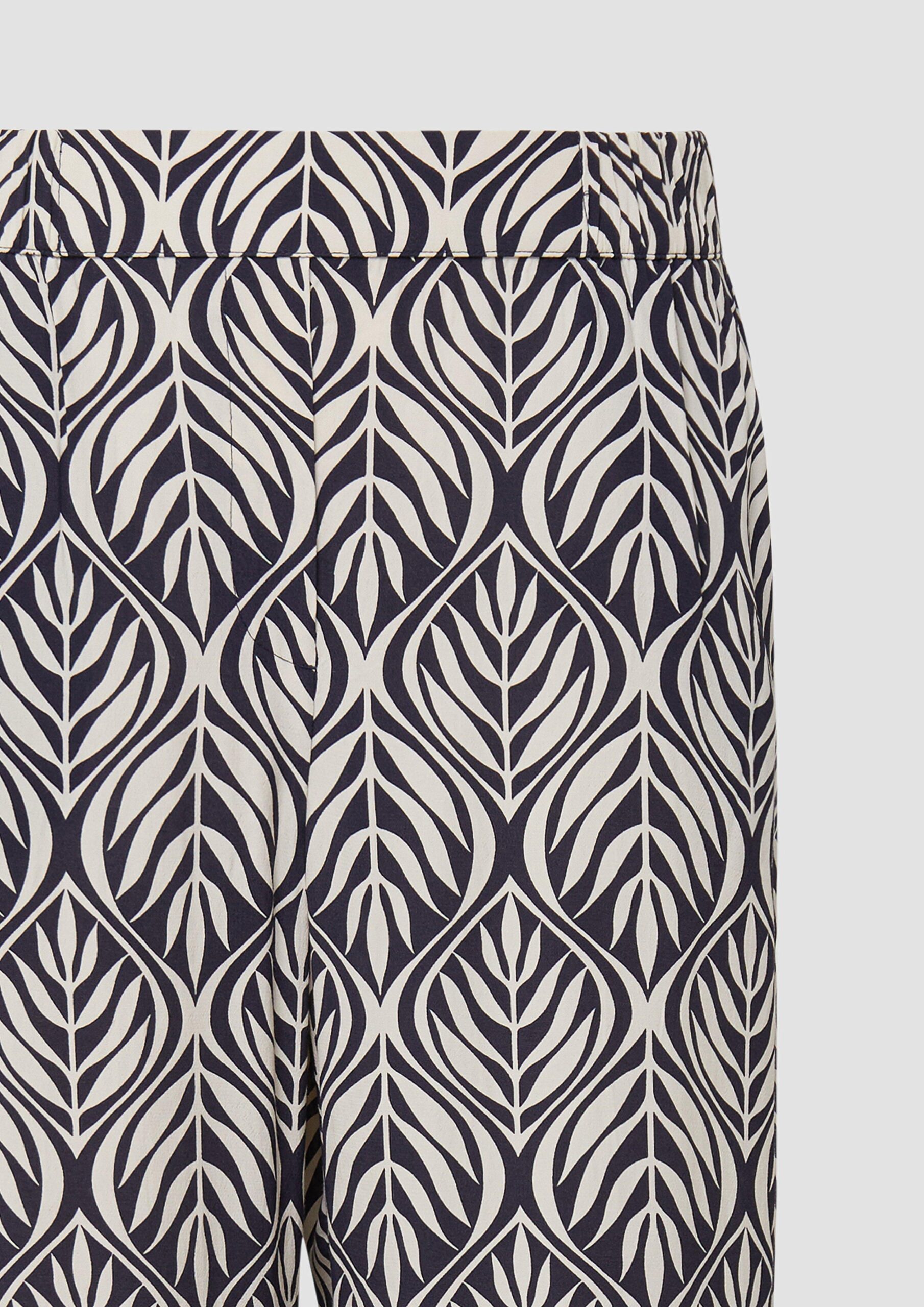 Culotte aus Viskose mit All-over-Print