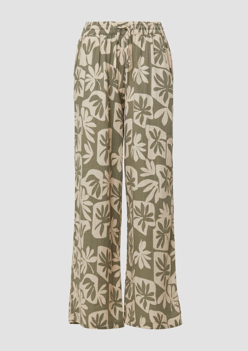 Wide-Leg-Hose aus Musselin