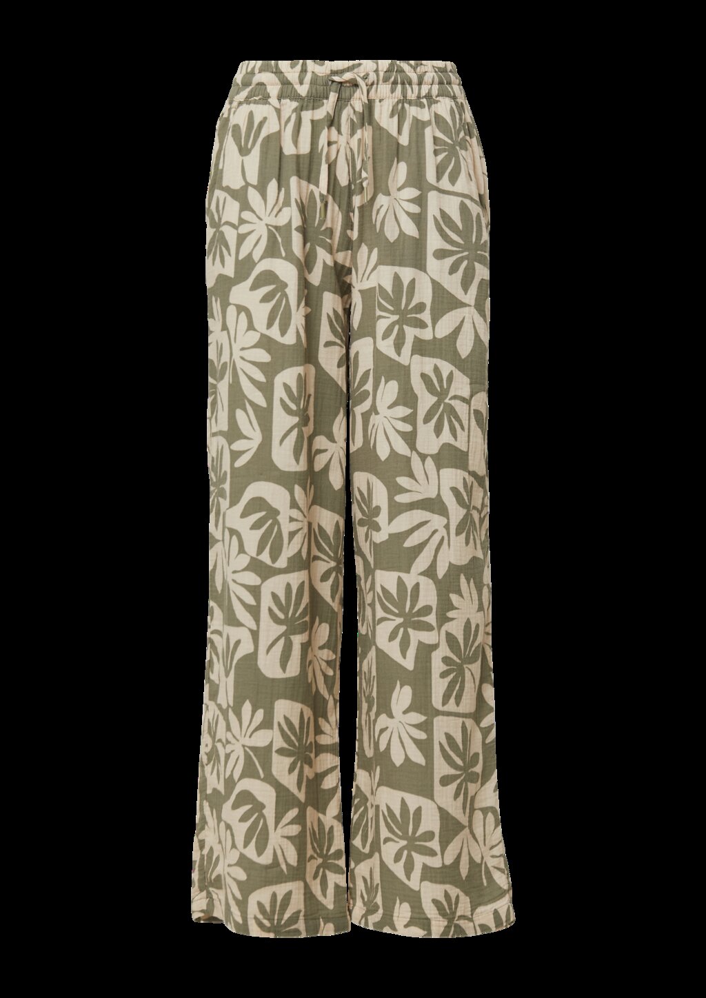 Wide-Leg-Hose aus Musselin