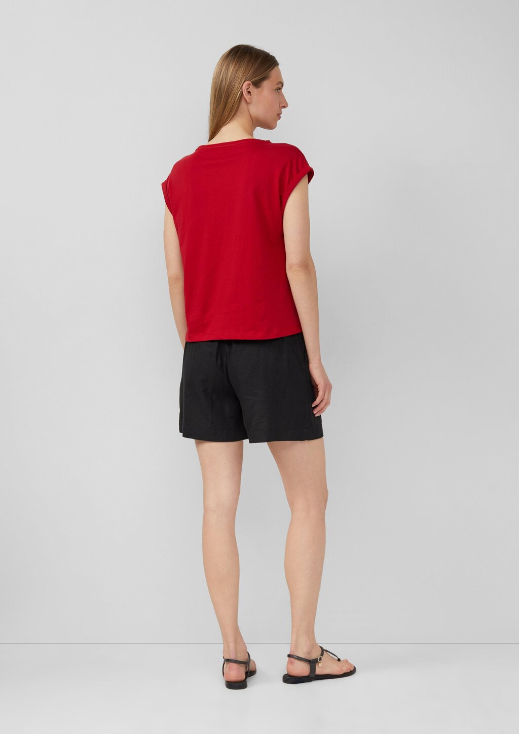 Relaxed-Fit-Shirt mit Print und überschnittenen Schultern