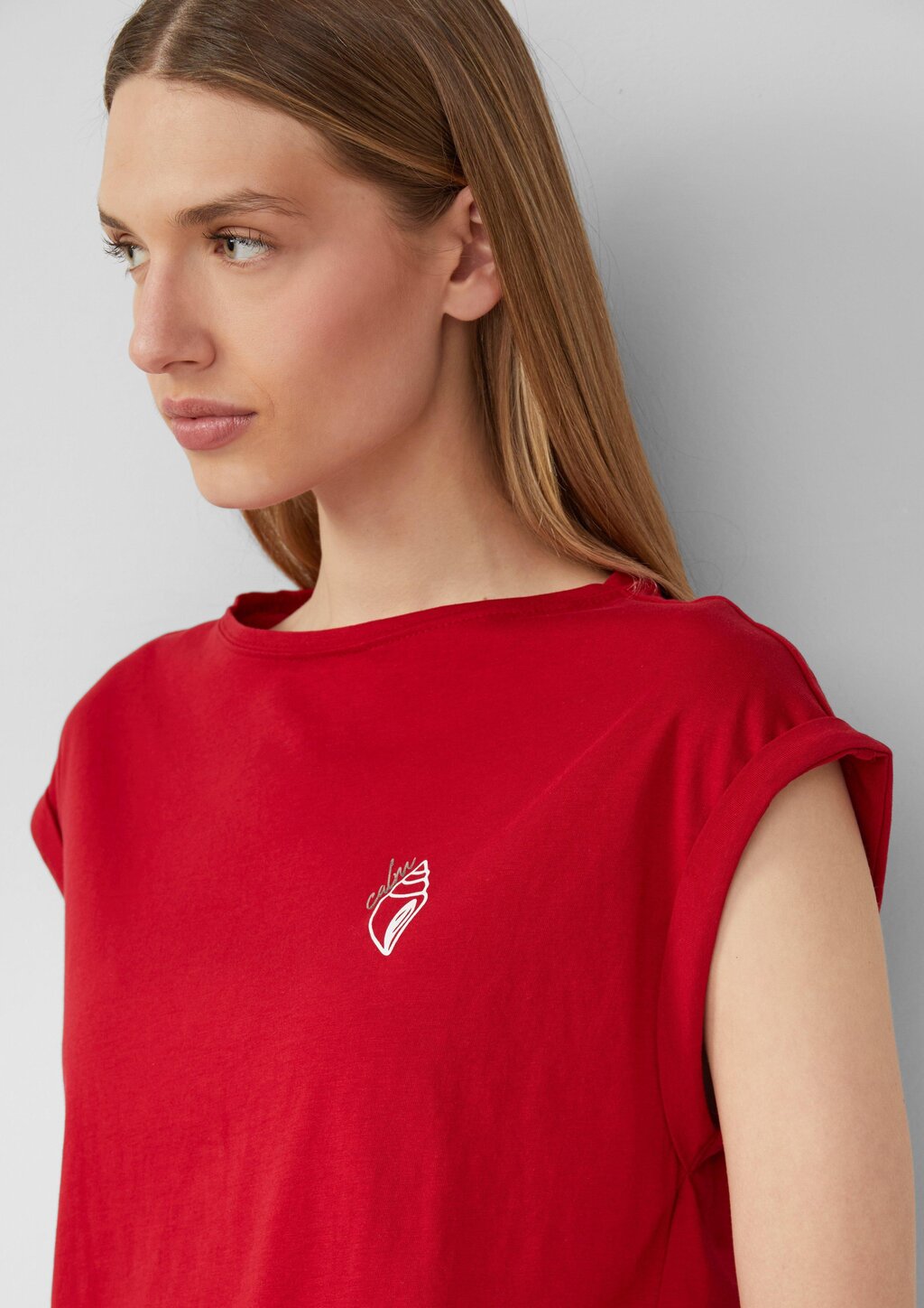 Relaxed-Fit-Shirt mit Print und überschnittenen Schultern