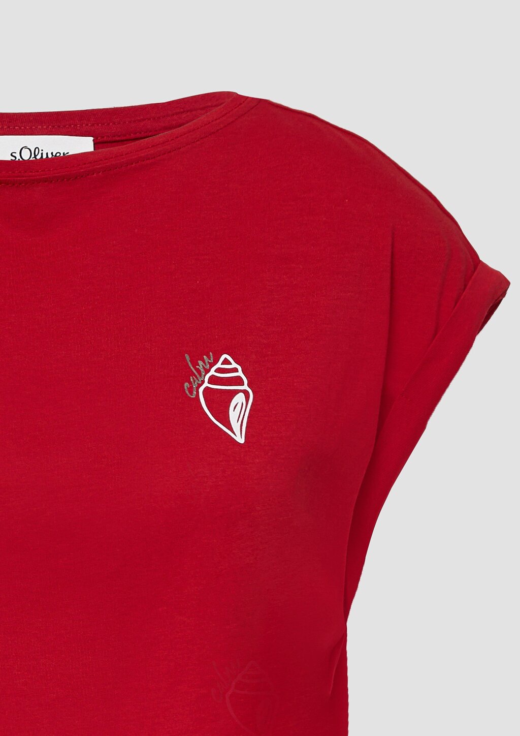 Relaxed-Fit-Shirt mit Print und überschnittenen Schultern