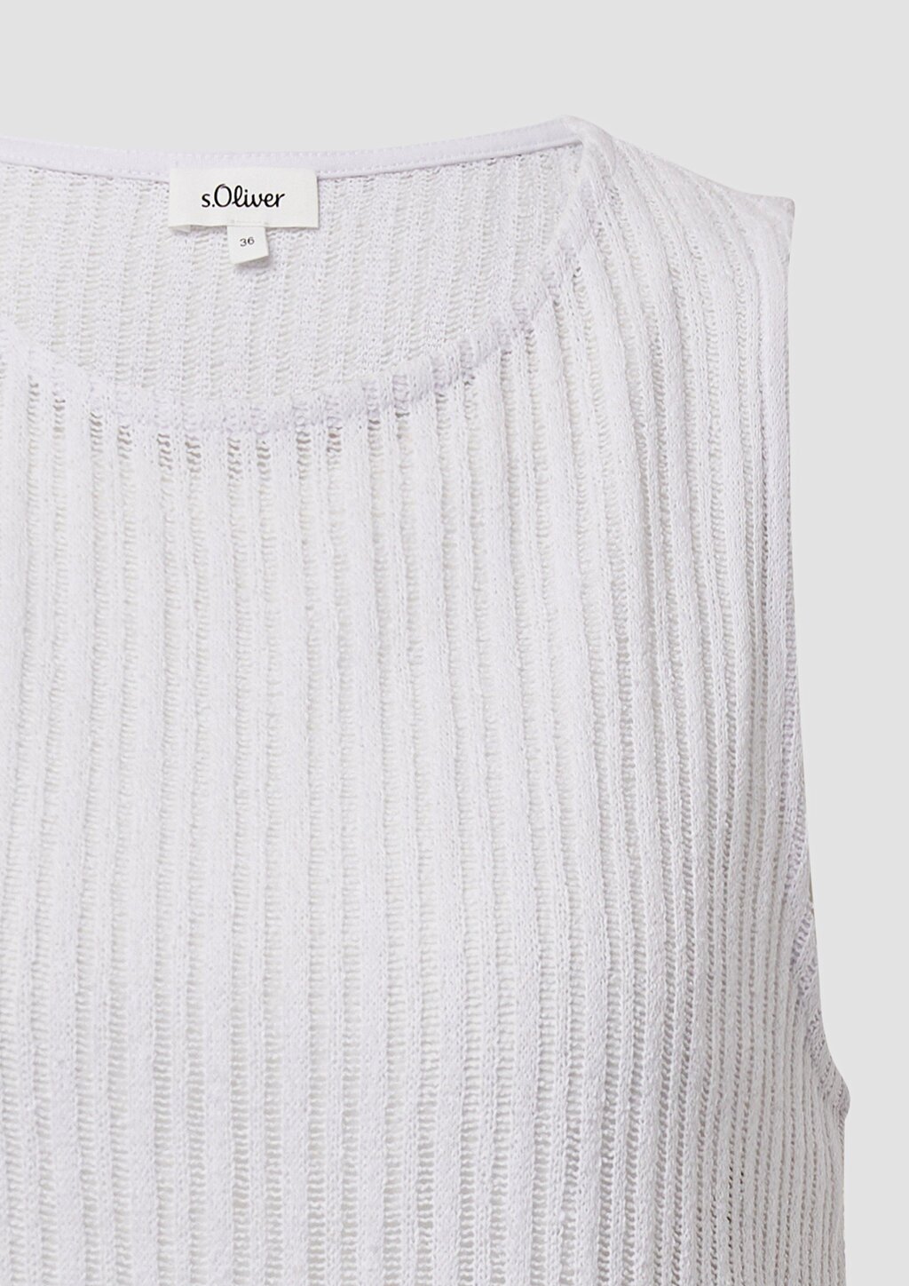 Transparentes Jersey-Top mit Rundhalsausschnitt