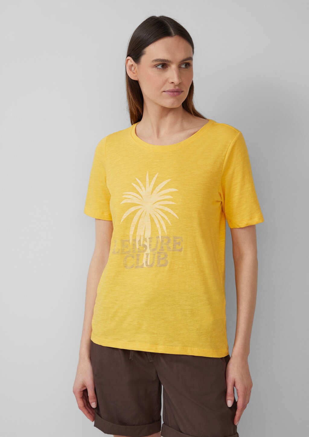 Print-T-Shirt mit Flammgarnstruktur im Relaxed Fit