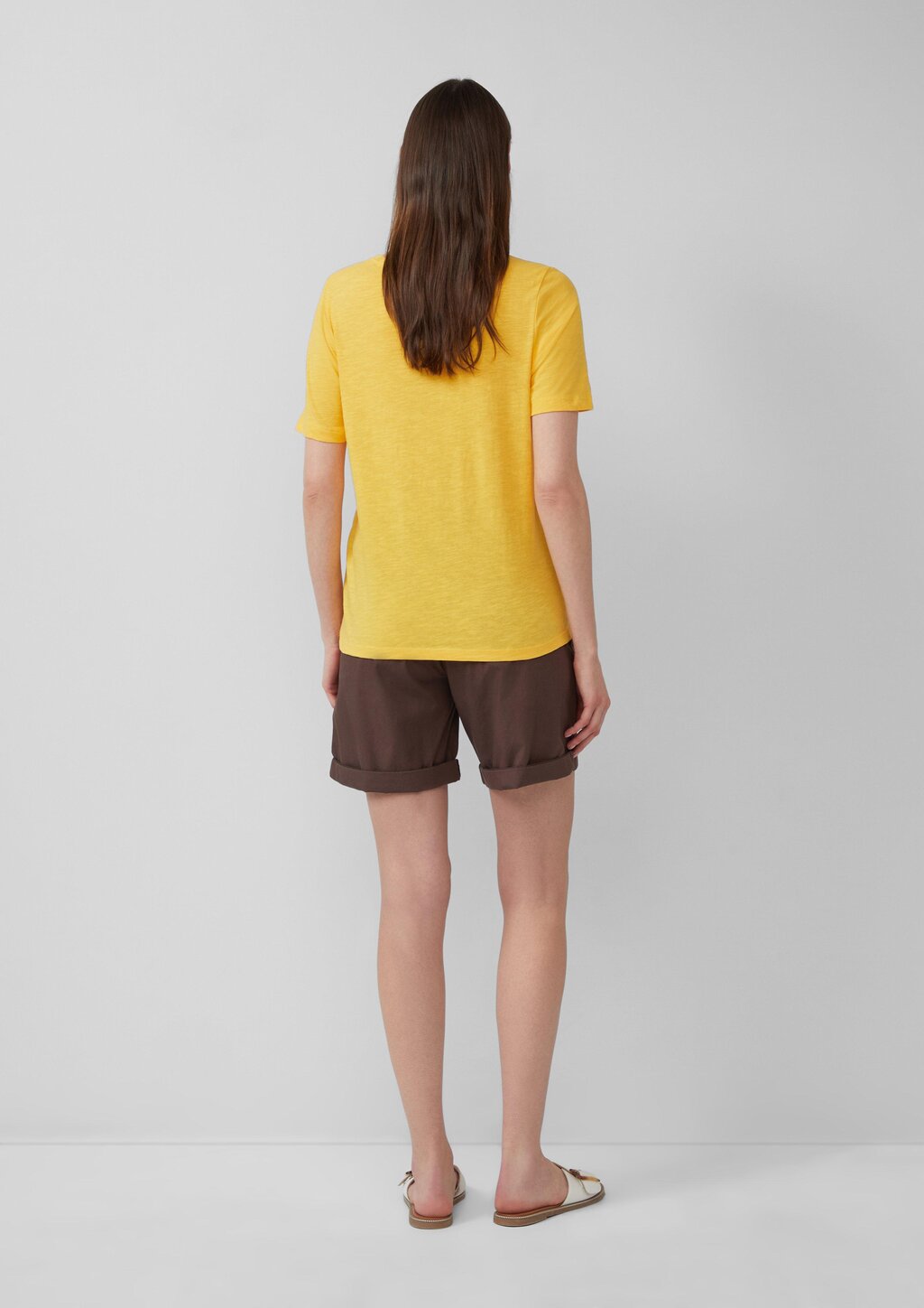 Print-T-Shirt mit Flammgarnstruktur im Relaxed Fit