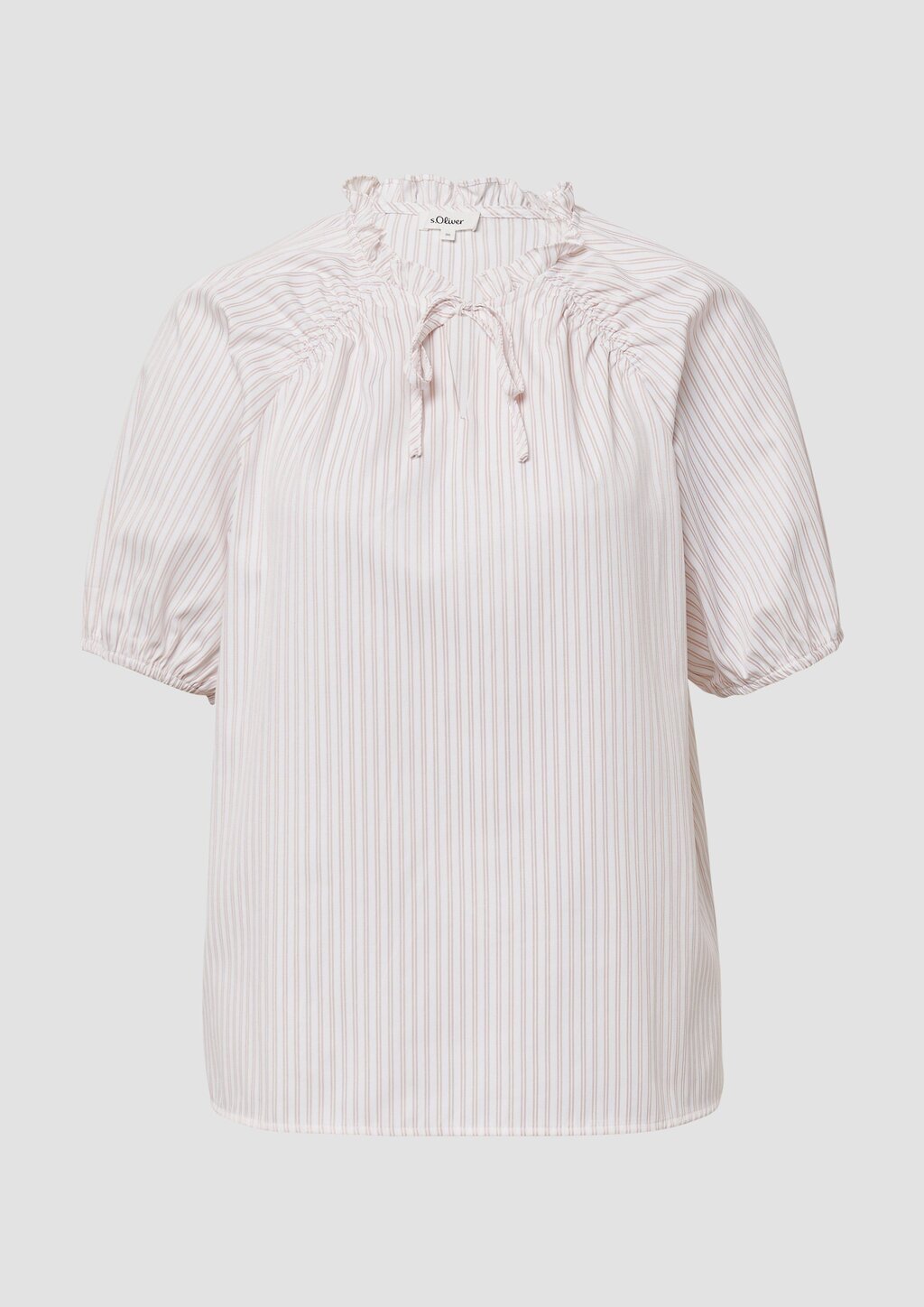 Bluse im Relaxed Fit mit Rüschenkragen