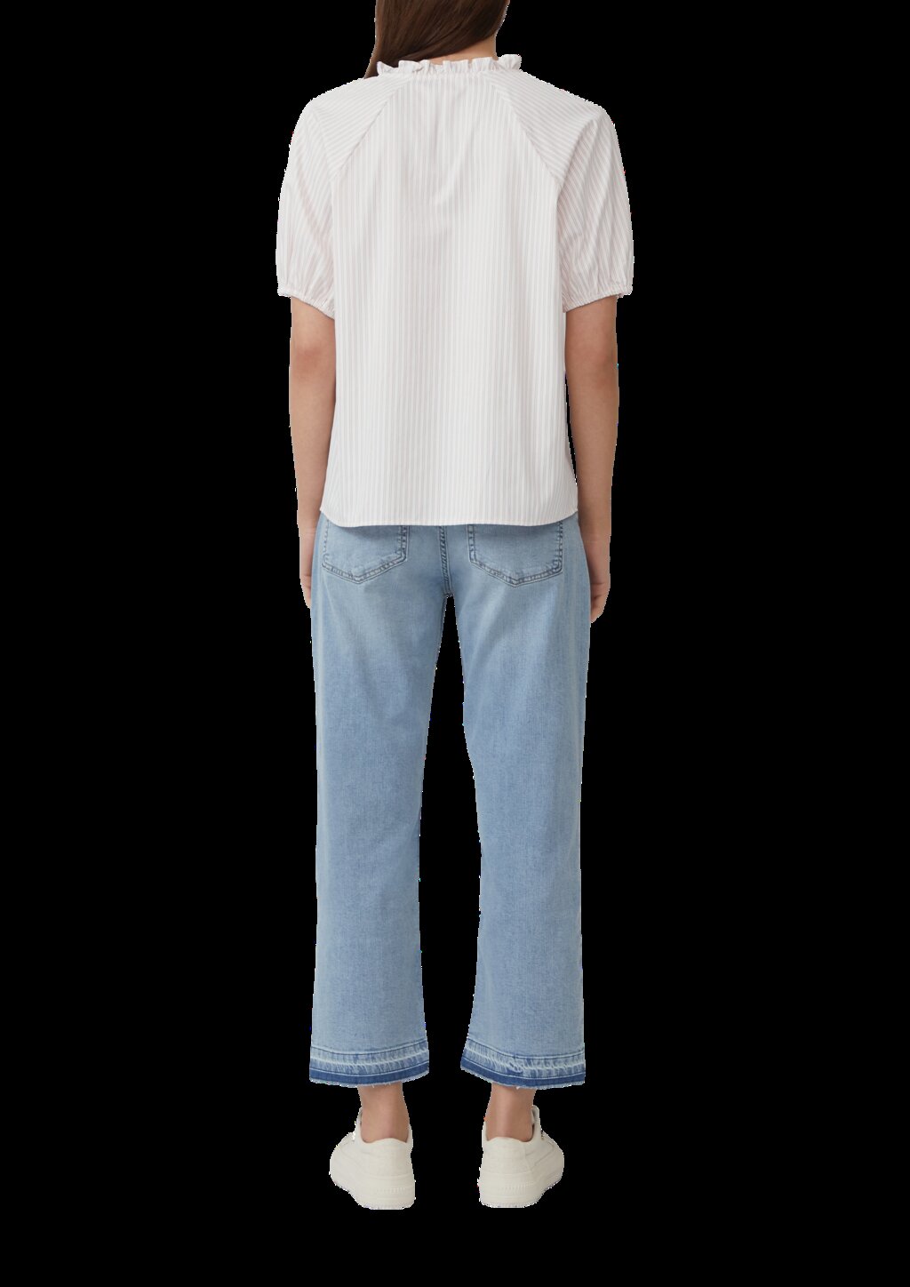 Bluse im Relaxed Fit mit Rüschenkragen