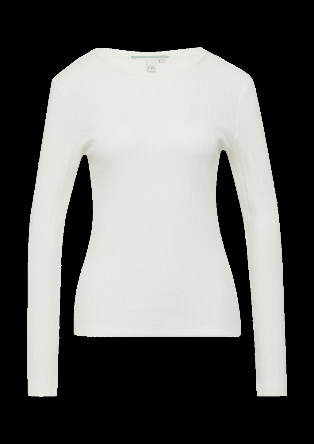 Slim Fit Langarmshirt mit Ajourmuster