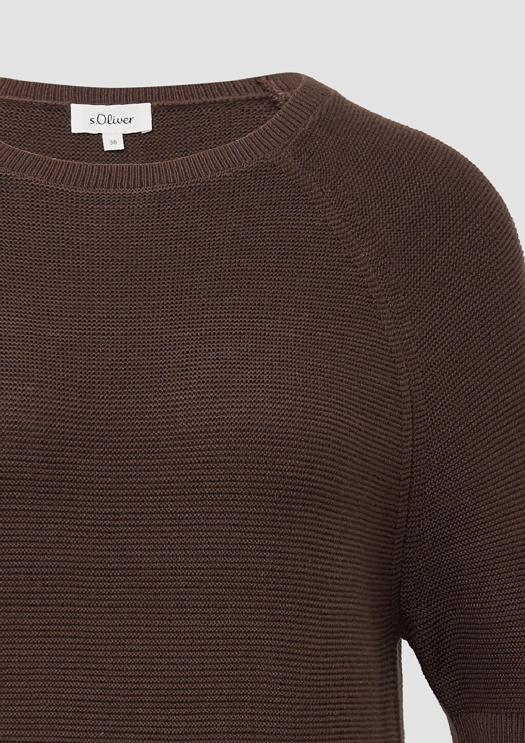 Kurzarm-Strickpullover aus Baumwollmix