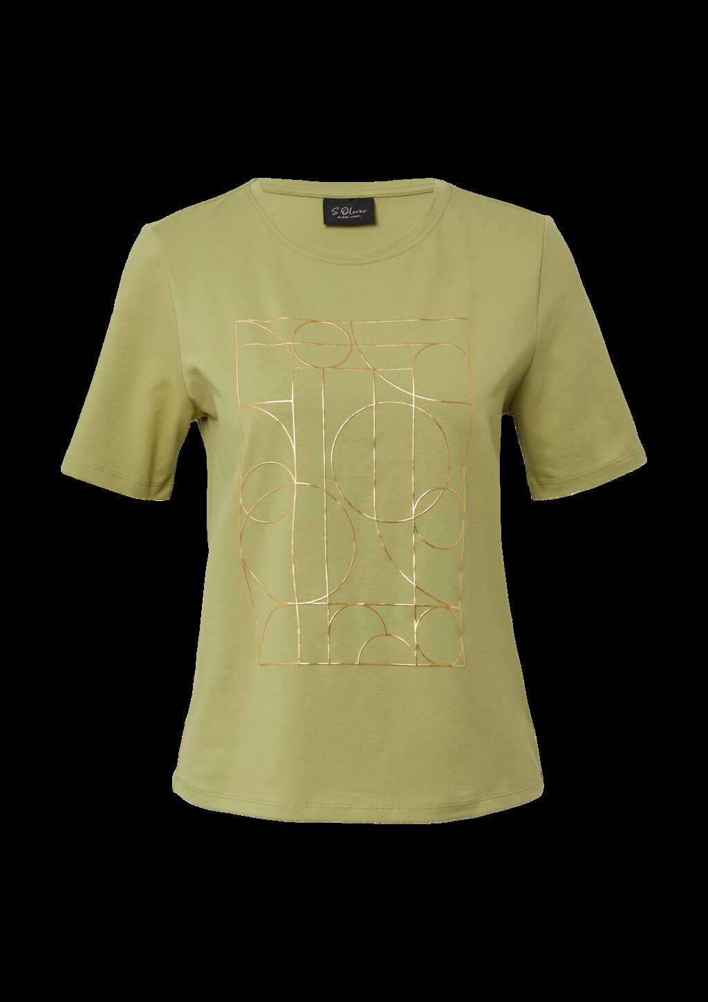 Jersey-T-Shirt mit glänzendem Frontprint
